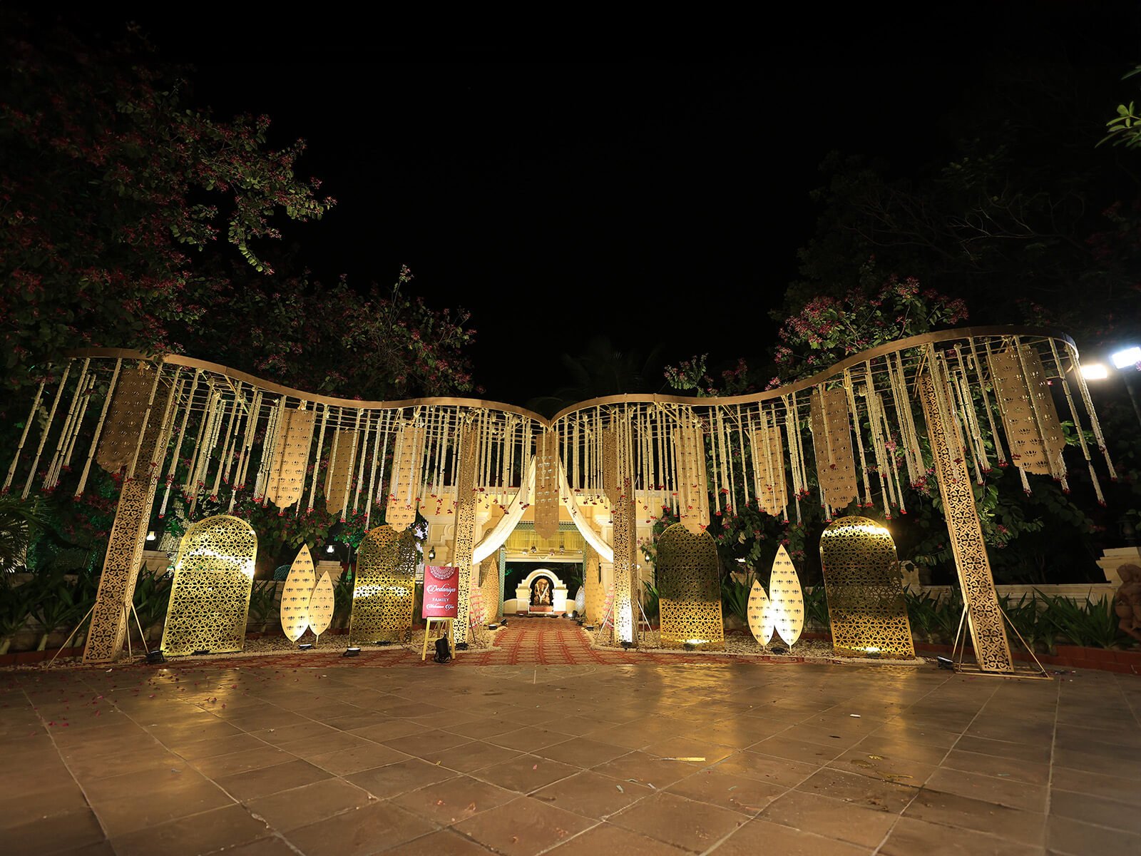 human clicked image showing beautiful decoration for outdoor wedding